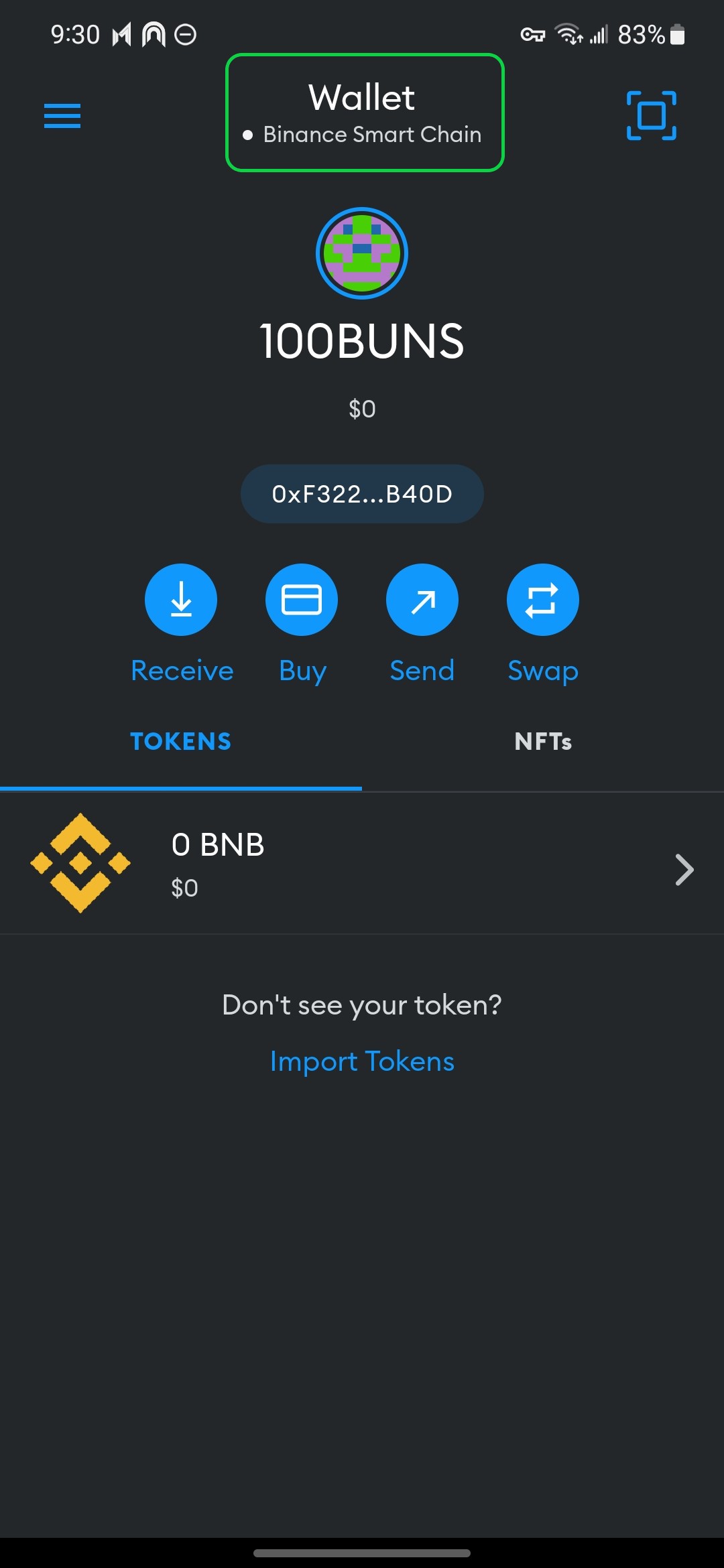 Step 1 Click the network picker on top